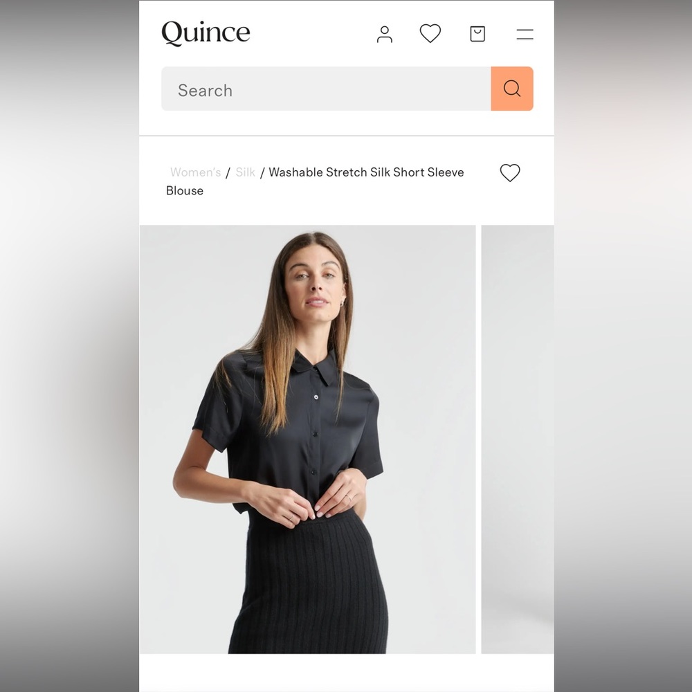 Washable Stretch Silk Short Sleeve